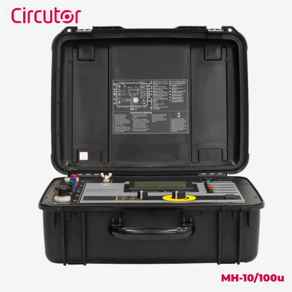 Instrument Circutor mikroohmetar MH-10-100u prednji profil