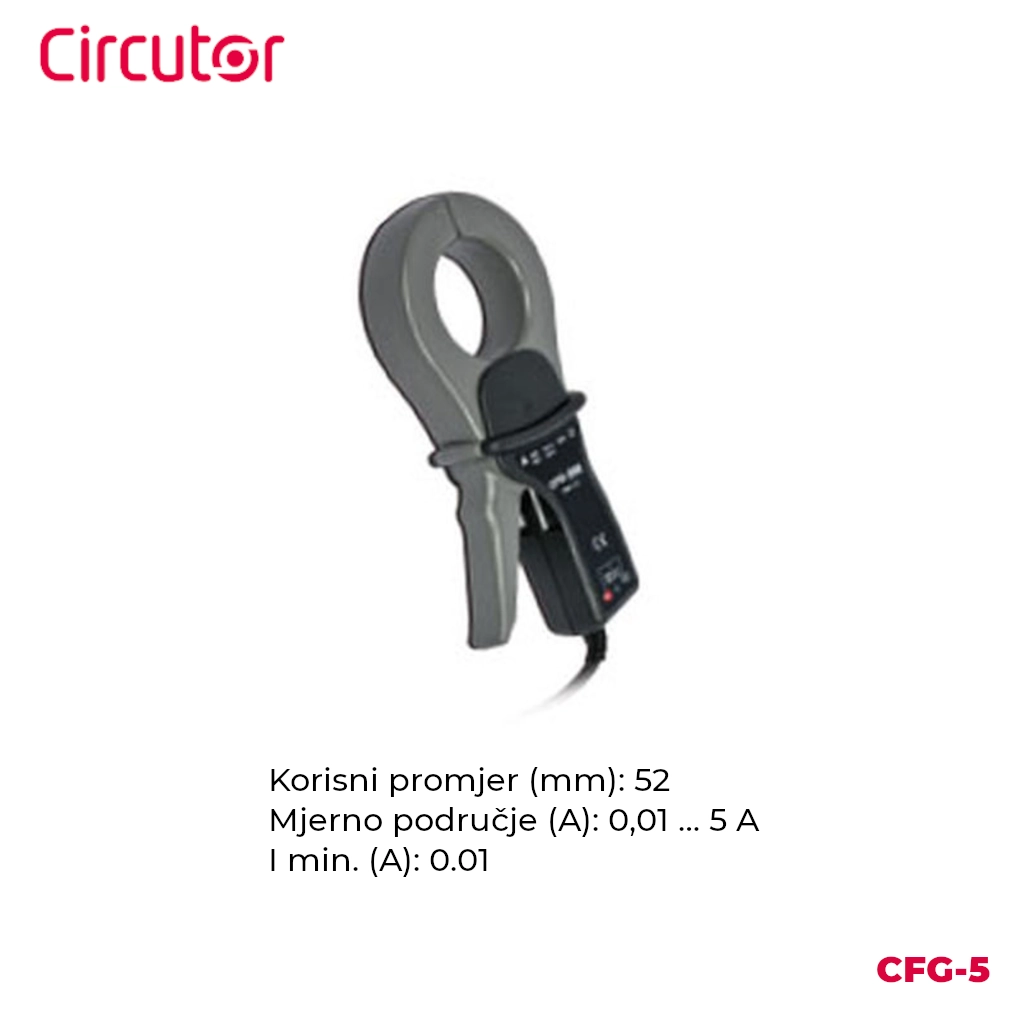 CIRCUTOR strujna kliješta CFG 5 i njihove glavne karakteristike