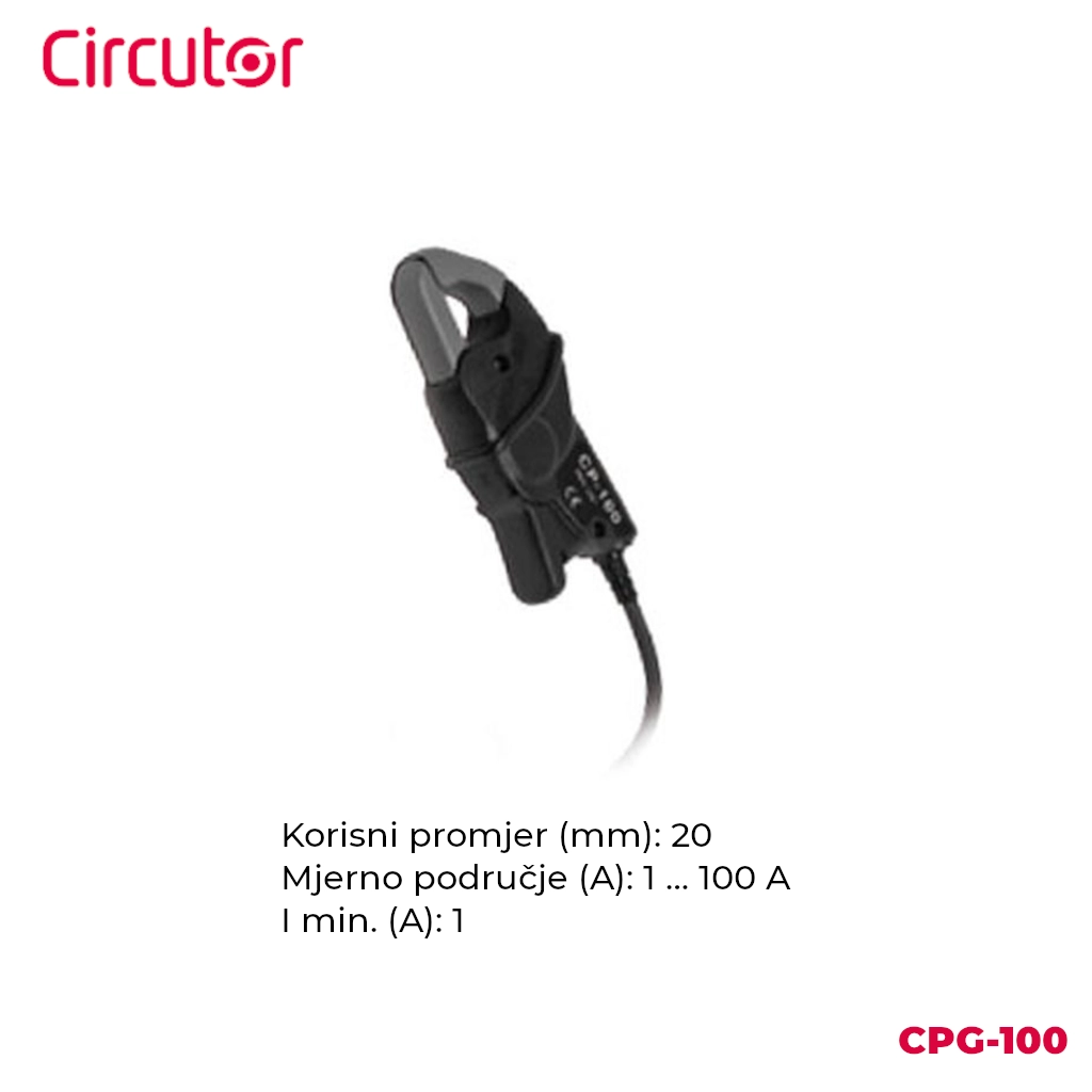 Circutor strujna kliješta CPG-100 i njihove glavne karakteristike