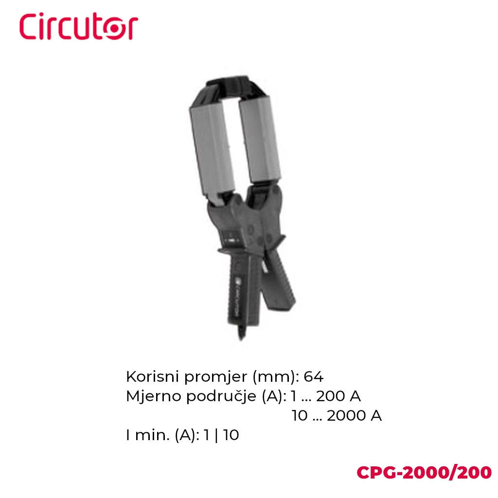 Circutor strujna kliješta CPG-2000/200 i njihove glavne karakteristike